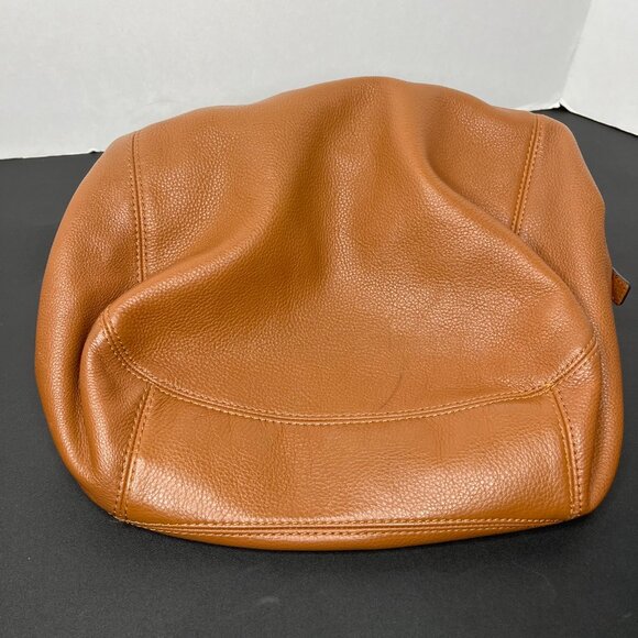 MICHAEL KORS Fulton Brown Pebbled Leather Shoulder Bag Gold Chain Hardware EUC - Picture 3 of 16